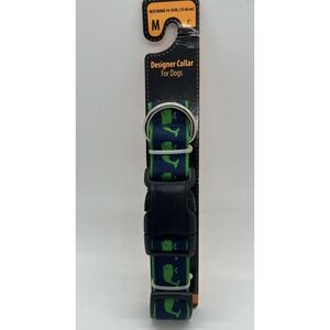 Dog VV Design Adjustable Designer‎ Collar fora Med size dog 14"-18" Neck New